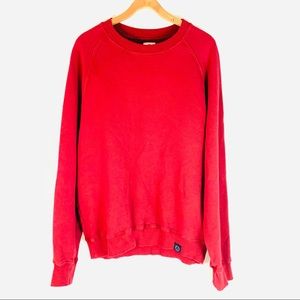 AMERICAN GIANT Sweatshirt Large Maroon Burgundy Cotton Comfort Activewear